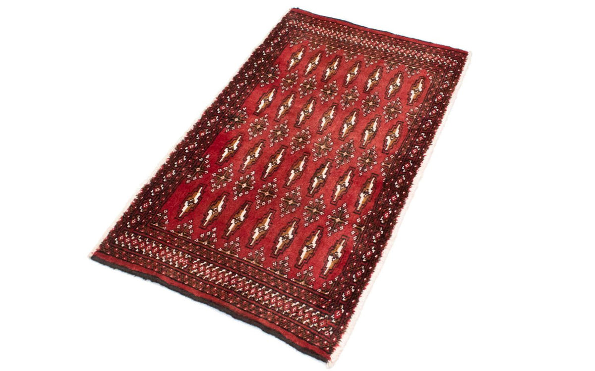 Loper Turkaman tapijt - 100 x 50 cm - rood