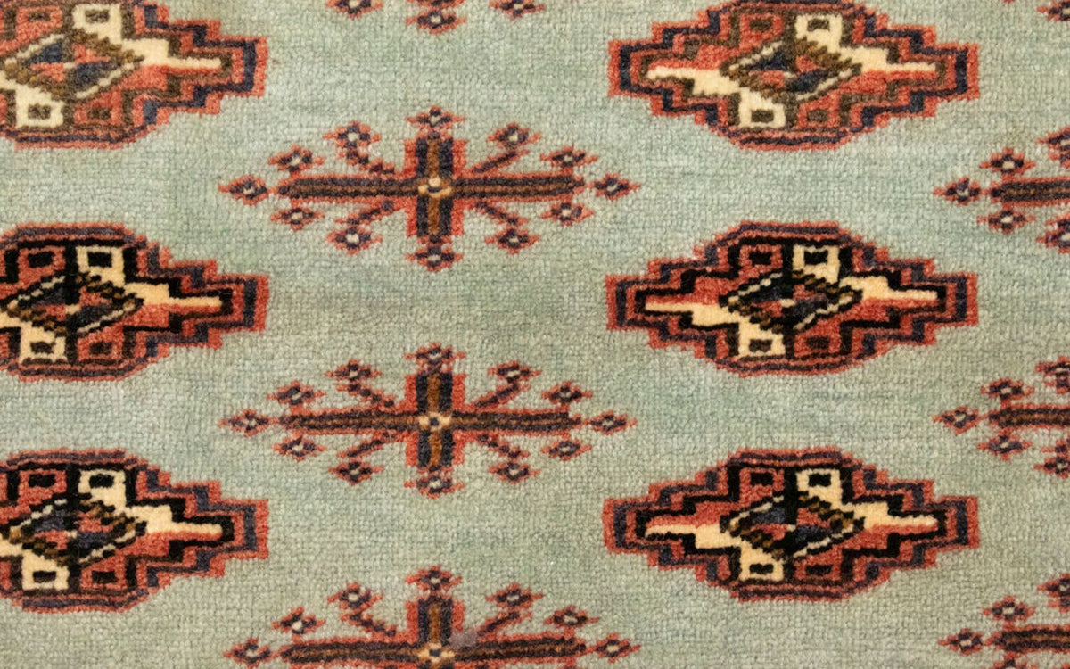 Loper Turkaman tapijt - 100 x 50 cm - rood