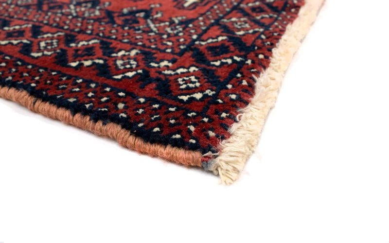 Loper Turkaman tapijt - 100 x 50 cm - rood