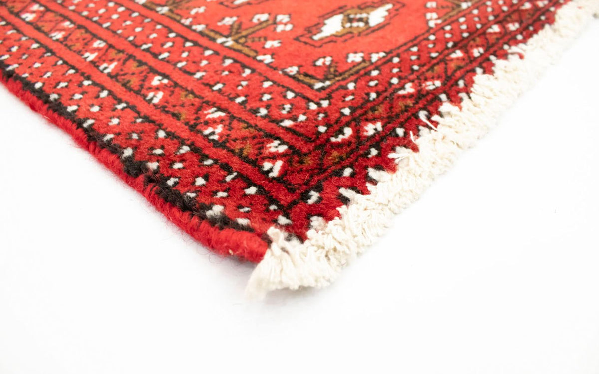 Loper Turkaman tapijt - 100 x 50 cm - rood