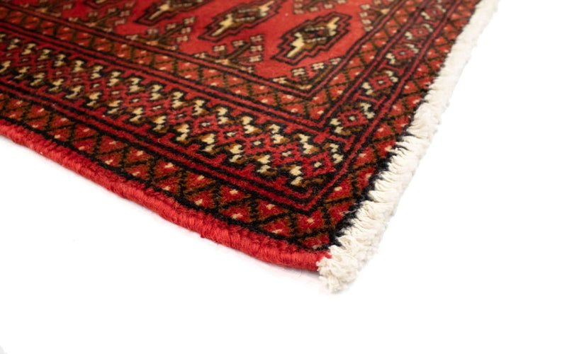 Loper Turkaman tapijt - 100 x 50 cm - rood