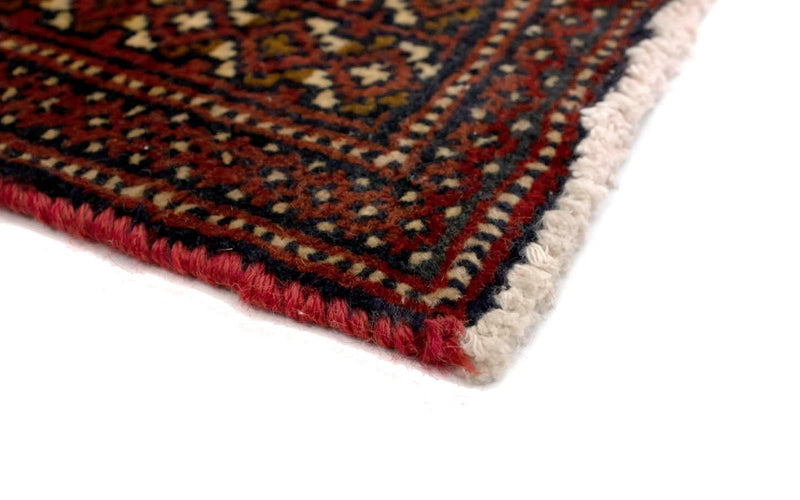 Loper Turkaman tapijt - 100 x 50 cm - rood