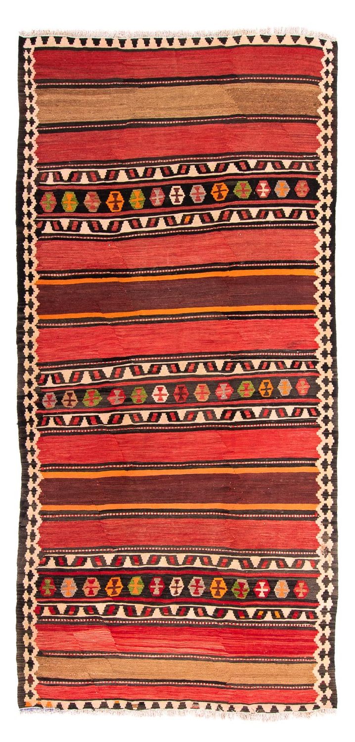 Loper Kelim tapijt - Oud - 300 x 145 cm - veelkleurig