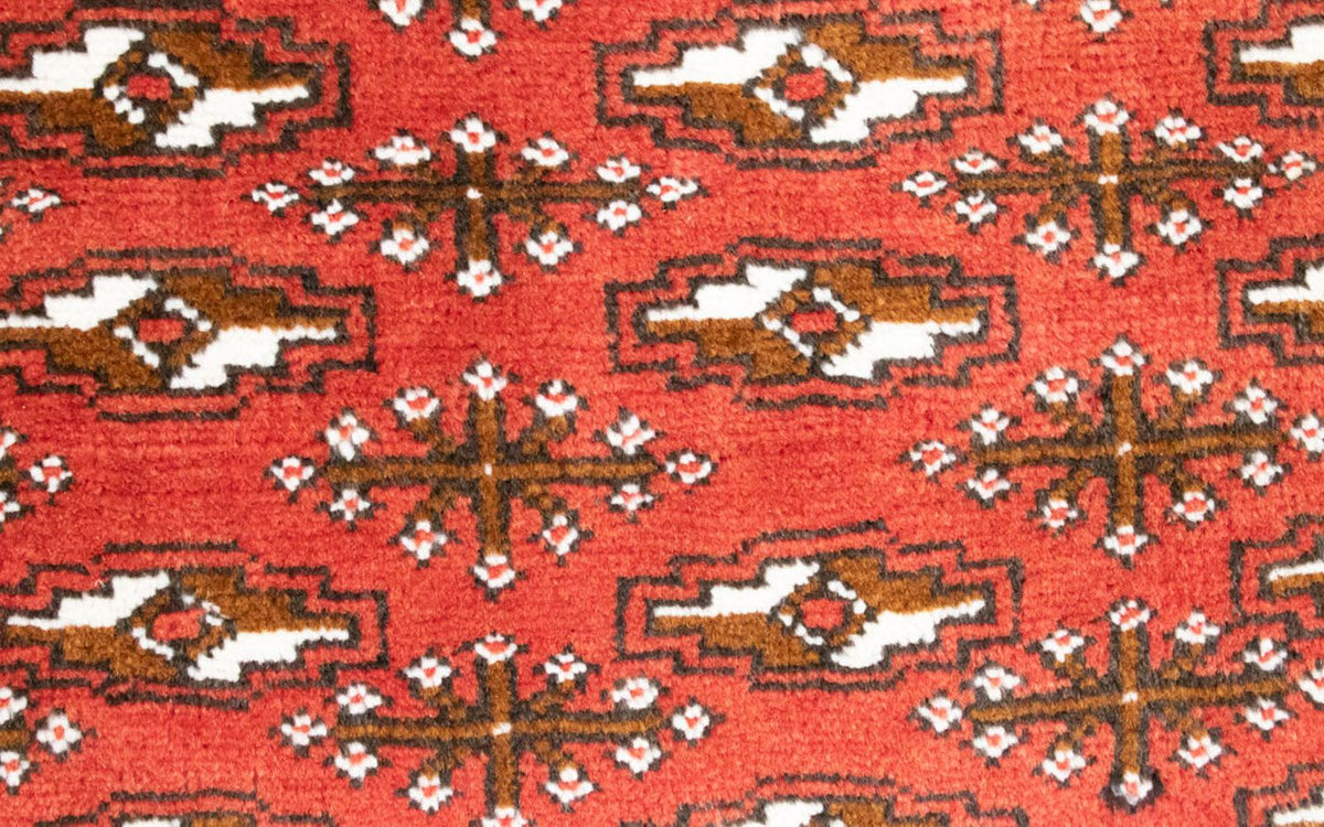 Loper Turkaman tapijt - 100 x 50 cm - rood