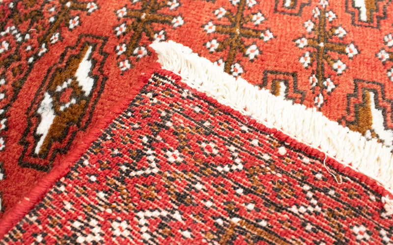 Loper Turkaman tapijt - 100 x 50 cm - rood