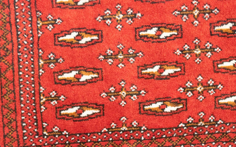 Loper Turkaman tapijt - 100 x 50 cm - rood