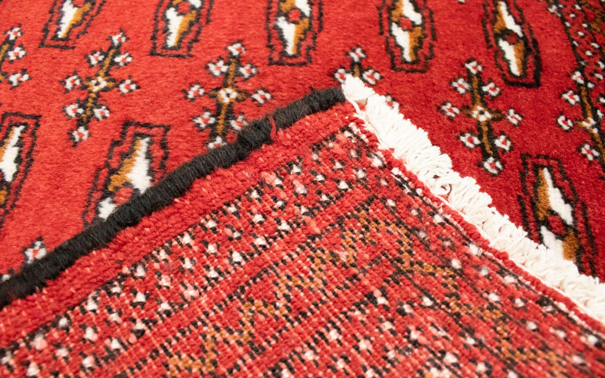 Loper Turkaman tapijt - 100 x 50 cm - rood