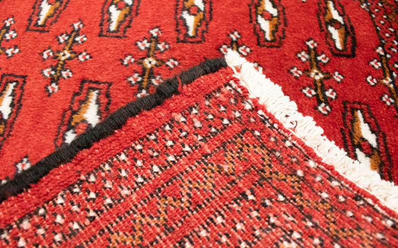 Loper Turkaman tapijt - 100 x 50 cm - rood