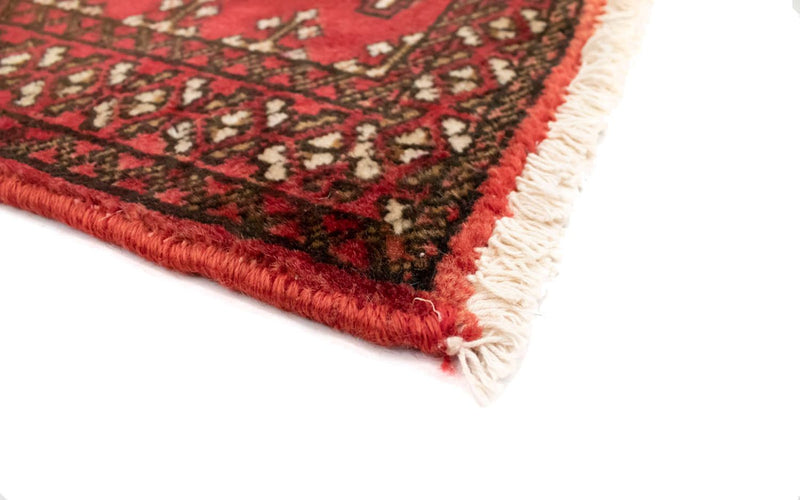 Loper Turkaman tapijt - 100 x 50 cm - rood