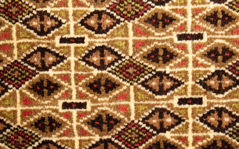 Loper Turkaman tapijt - 100 x 50 cm - veelkleurig