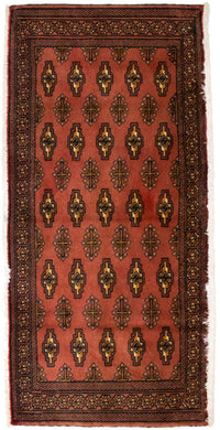 Turkaman tapijt - 130 x 60 cm - roest