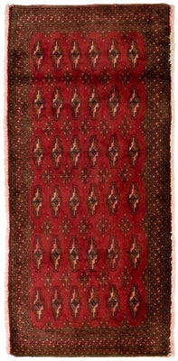 Turkaman tapijt - 130 x 60 cm - rood