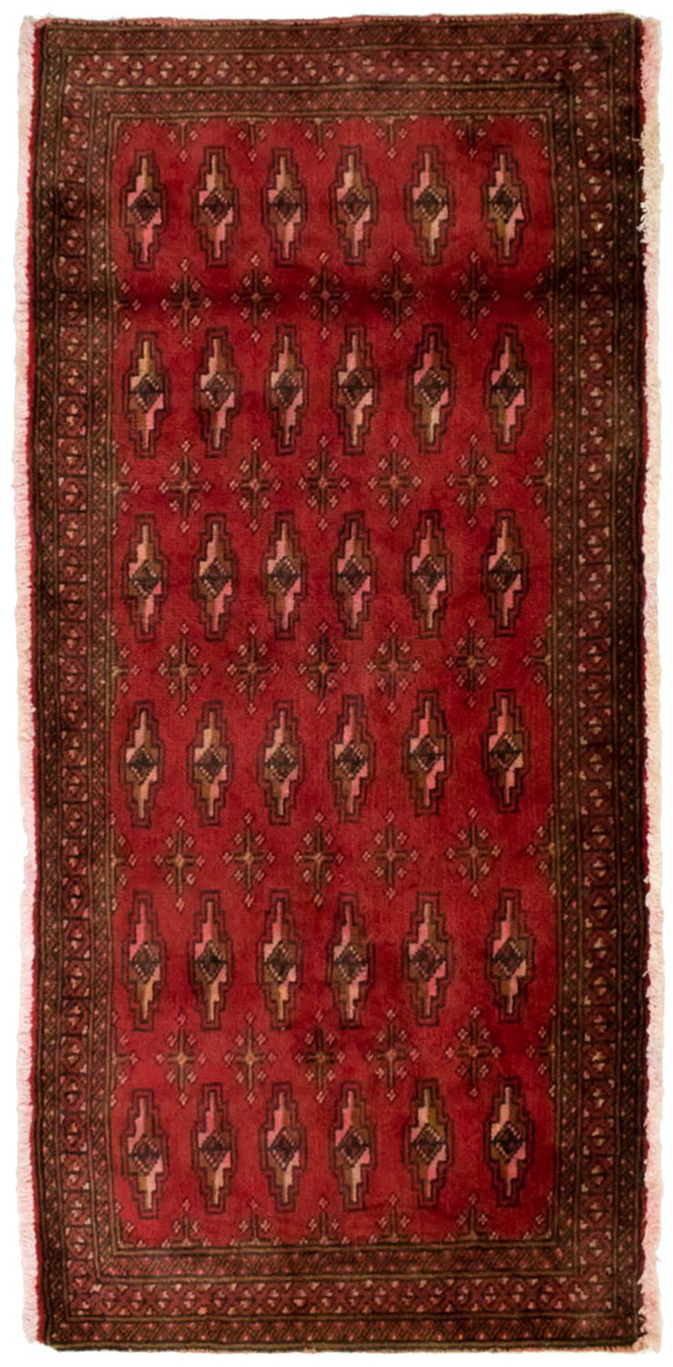 Turkaman tapijt - 130 x 60 cm - rood