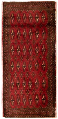 Turkaman tapijt - 130 x 60 cm - rood