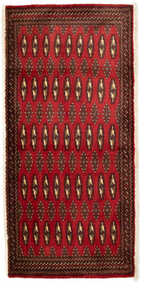 Turkaman tapijt - 130 x 60 cm - rood