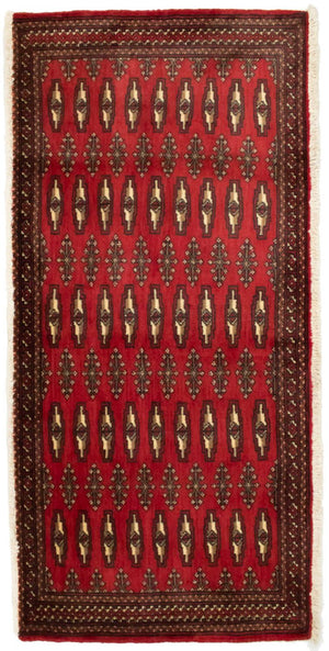Turkaman tapijt - 130 x 60 cm - rood