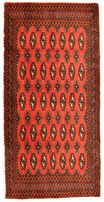 Turkaman tapijt - 130 x 60 cm - rood