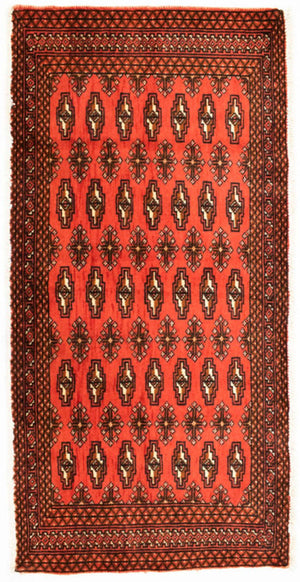 Turkaman tapijt - 130 x 60 cm - rood