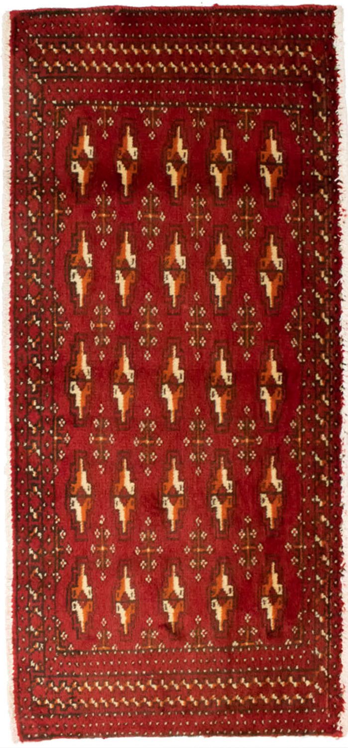Turkaman tapijt - 130 x 60 cm - rood