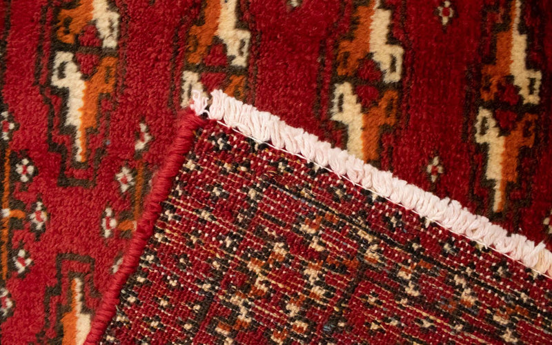 Turkaman tapijt - 130 x 60 cm - rood