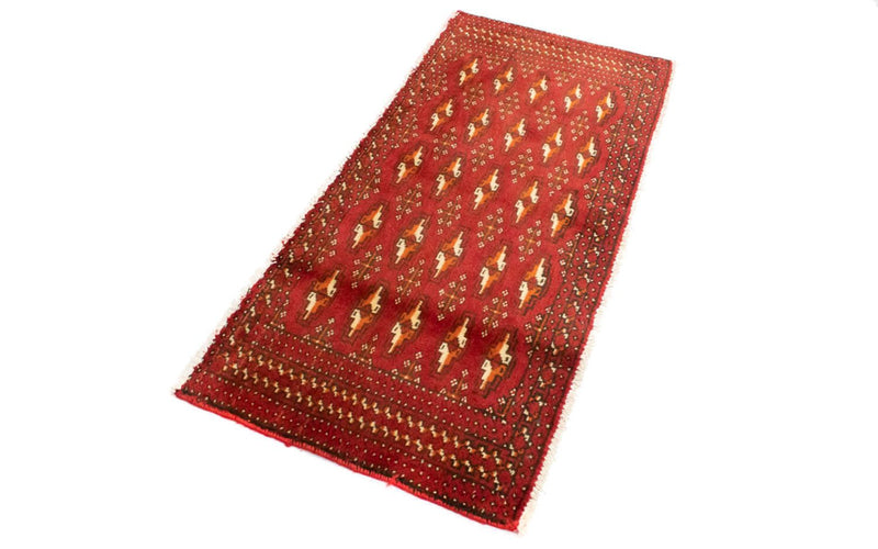 Turkaman tapijt - 130 x 60 cm - rood