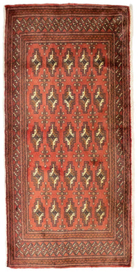 Turkaman tapijt - 130 x 60 cm - roest