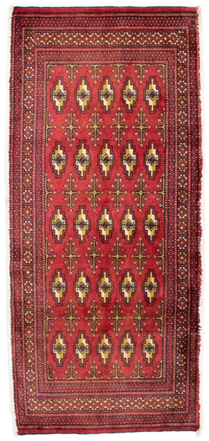 Turkaman tapijt - 130 x 60 cm - rood
