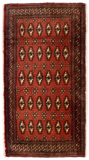 Turkaman tapijt - 130 x 60 cm - rood