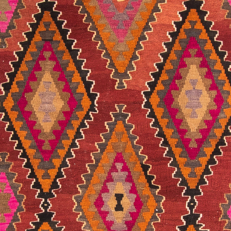 Loper Kelim tapijt - Oud - 330 x 130 cm - veelkleurig