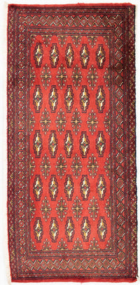 Turkaman tapijt - 130 x 60 cm - rood