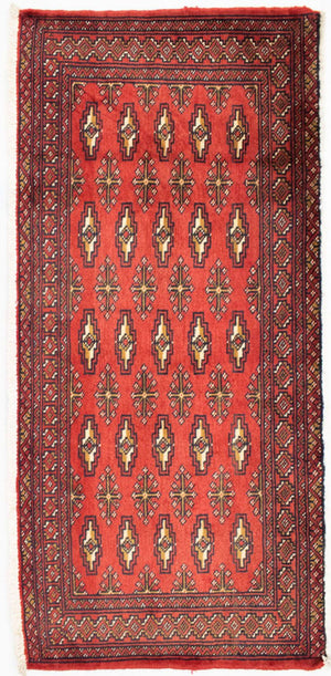 Turkaman tapijt - 130 x 60 cm - rood