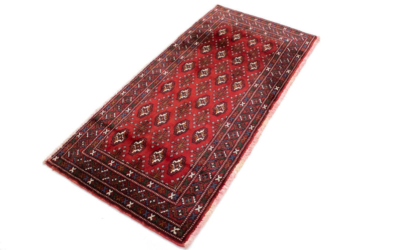 Turkaman tapijt - 130 x 60 cm - rood