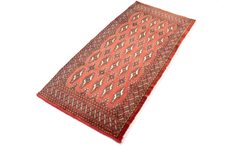 Turkaman tapijt - 130 x 60 cm - licht rood