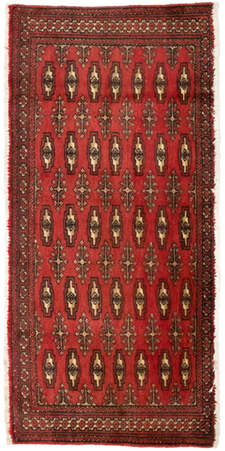 Turkaman tapijt - 130 x 60 cm - rood