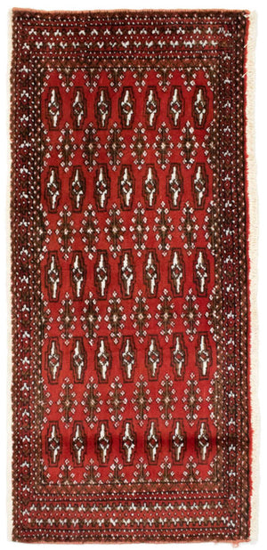 Turkaman tapijt - 130 x 60 cm - rood