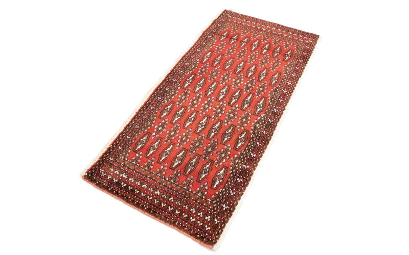 Turkaman tapijt - 130 x 60 cm - rood