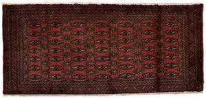 Turkaman tapijt - 130 x 60 cm - rood
