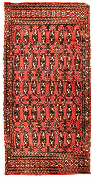 Turkaman tapijt - 130 x 60 cm - rood