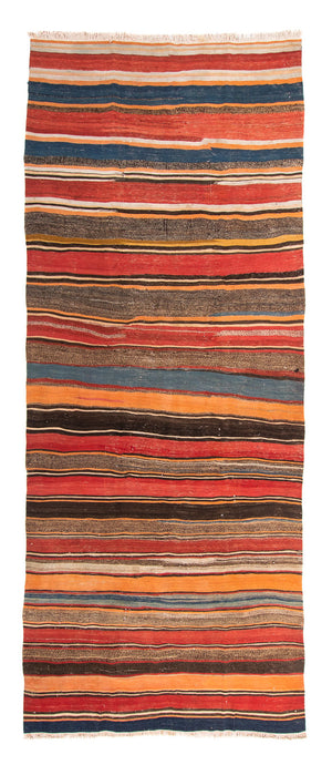 Loper Kelim tapijt - Oud - 330 x 135 cm - veelkleurig