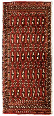 Turkaman tapijt - 130 x 60 cm - rood