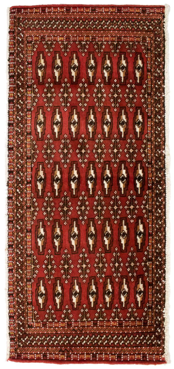 Turkaman tapijt - 130 x 60 cm - rood