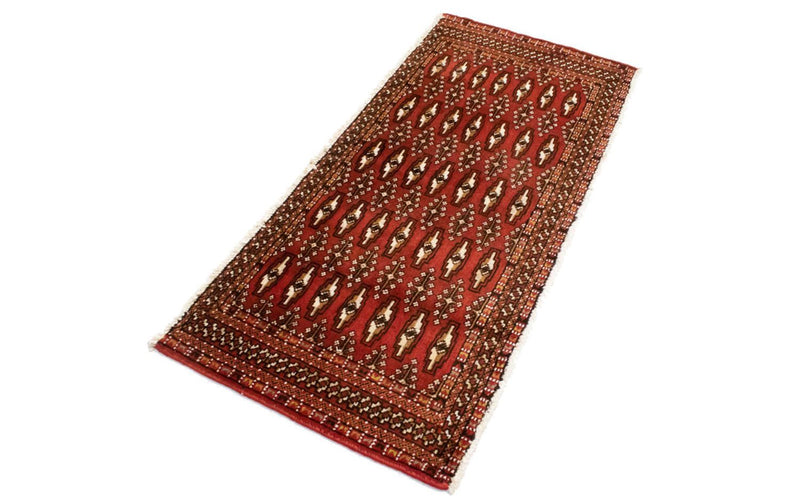 Turkaman tapijt - 130 x 60 cm - rood