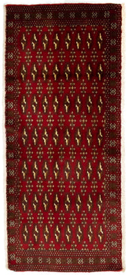 Turkaman tapijt - 130 x 60 cm - rood