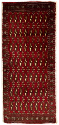 Turkaman tapijt - 130 x 60 cm - rood