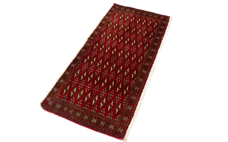 Turkaman tapijt - 130 x 60 cm - rood