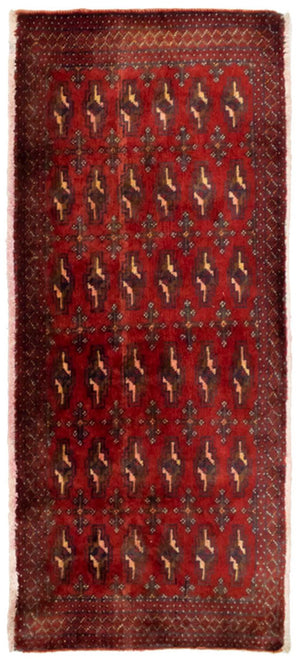 Turkaman tapijt - 130 x 60 cm - rood