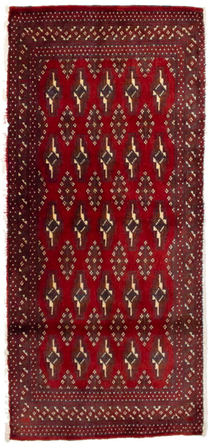 Turkaman tapijt - 130 x 60 cm - rood