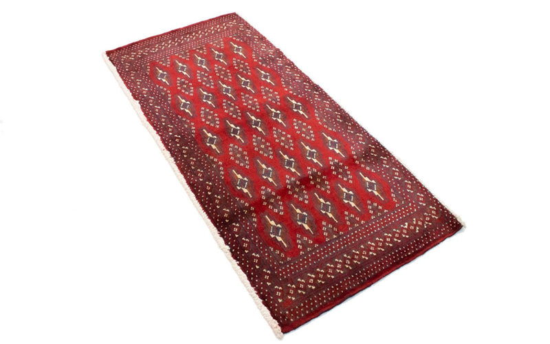 Turkaman tapijt - 130 x 60 cm - rood