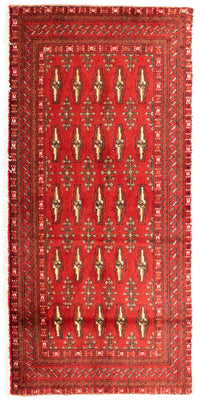Turkaman tapijt - 130 x 60 cm - rood