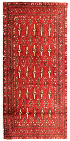 Turkaman tapijt - 130 x 60 cm - rood